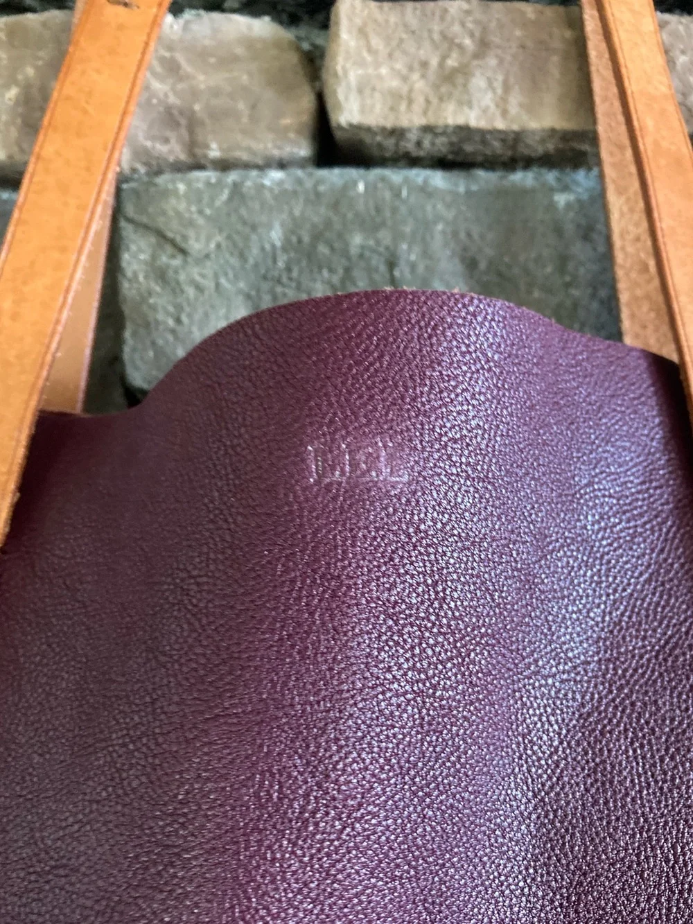 Mark & Graham Brooklyn Leather Oversized Tote Plum Long Weekend